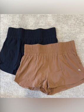 JoyLab Bundle Women's Athletic Pull-On Shorts in Black and Brown size Large.